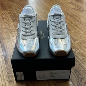 Rag & Bone Silver Retro Runner Sneakers BRAND NEW!! Still in the box